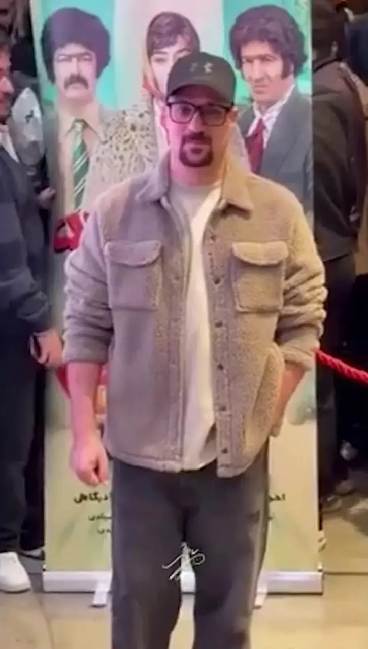 فیلم /  نگاهی به تیپ و استایل شیک و باوقار پاییزی  آناهیتا درگاهی ،احمد مهران‌فر، عین الله دریانی و علی امین حسنی در اکران فیلم تهران 57