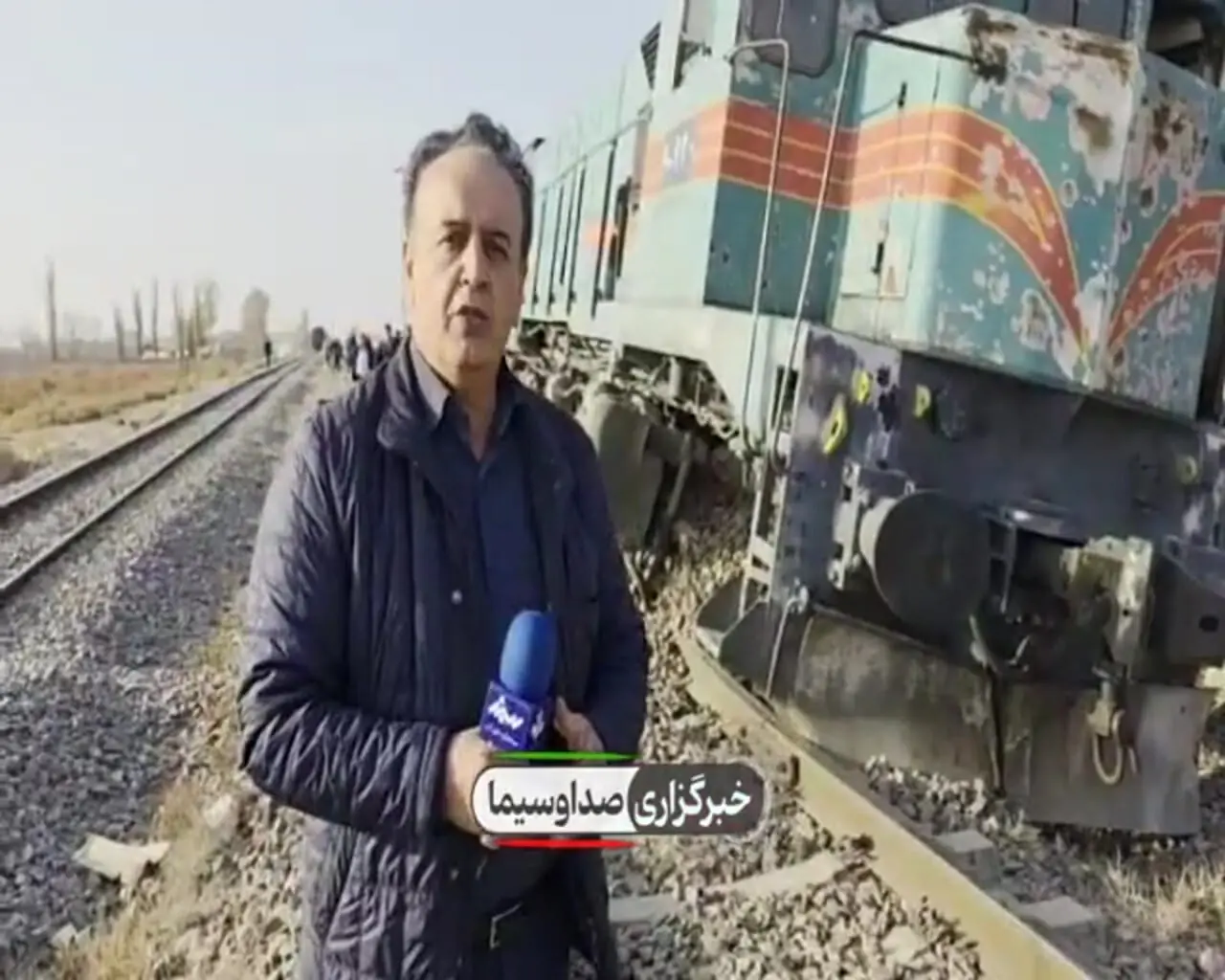 فیلم خارج شدن قطار از ریل در ایستگاه هشتگرد 