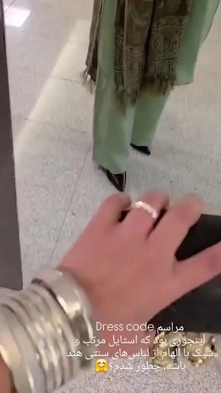 فیلم/ تیپ و استایل هندی مینا مختاری زن زیبای بهرام رادان در جشن سفارت هند/ با خال هندی و زیباتر از آیشواریا ملکه جذاب هندی 