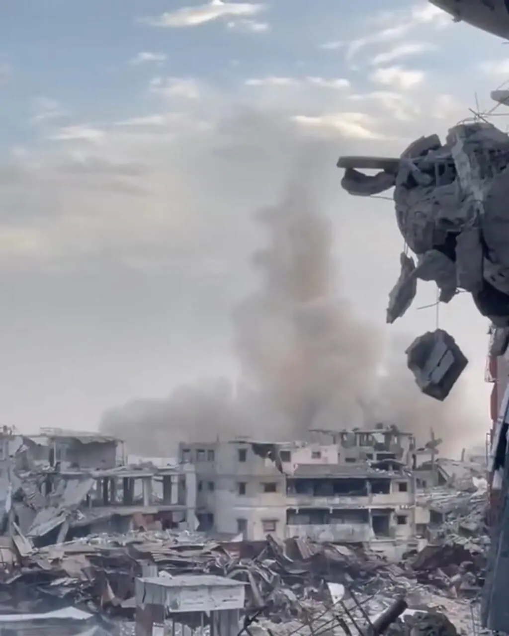 فیلم ویرانی محله الشجاعیه توسط ارتش اشغالگر