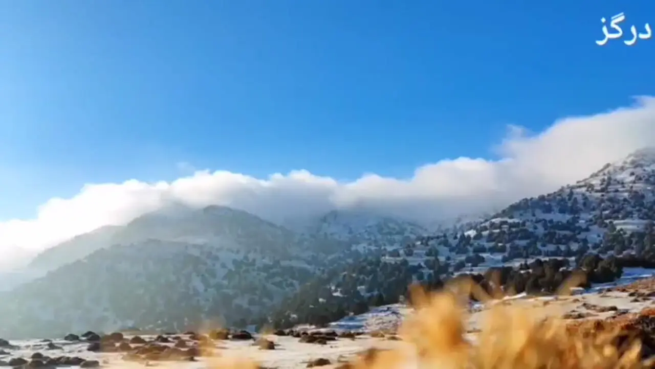 فیلم اولین برف پاییزی در درگز خراسان رضوی