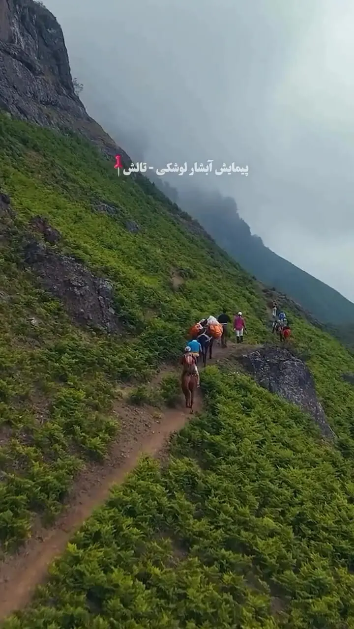 فیلم پیاده روی در مسیر باریک تالش گیلان