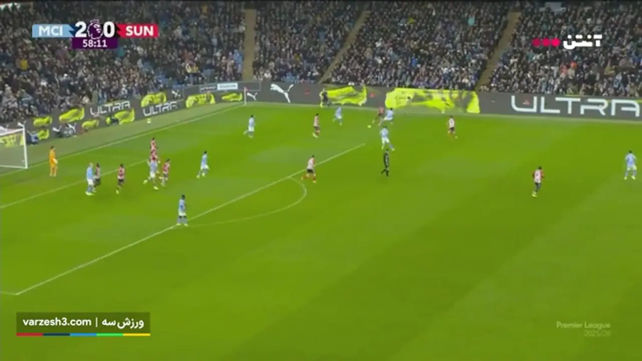 خلاصه بازی منچسترسیتی 3 - ساندرلند 0