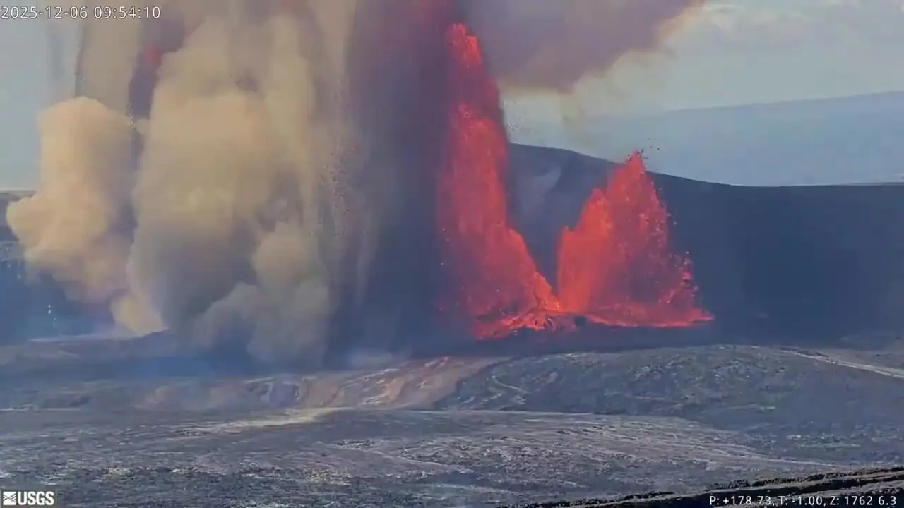 فیلم فوران آتشفشان کیلاویا در هاوایی