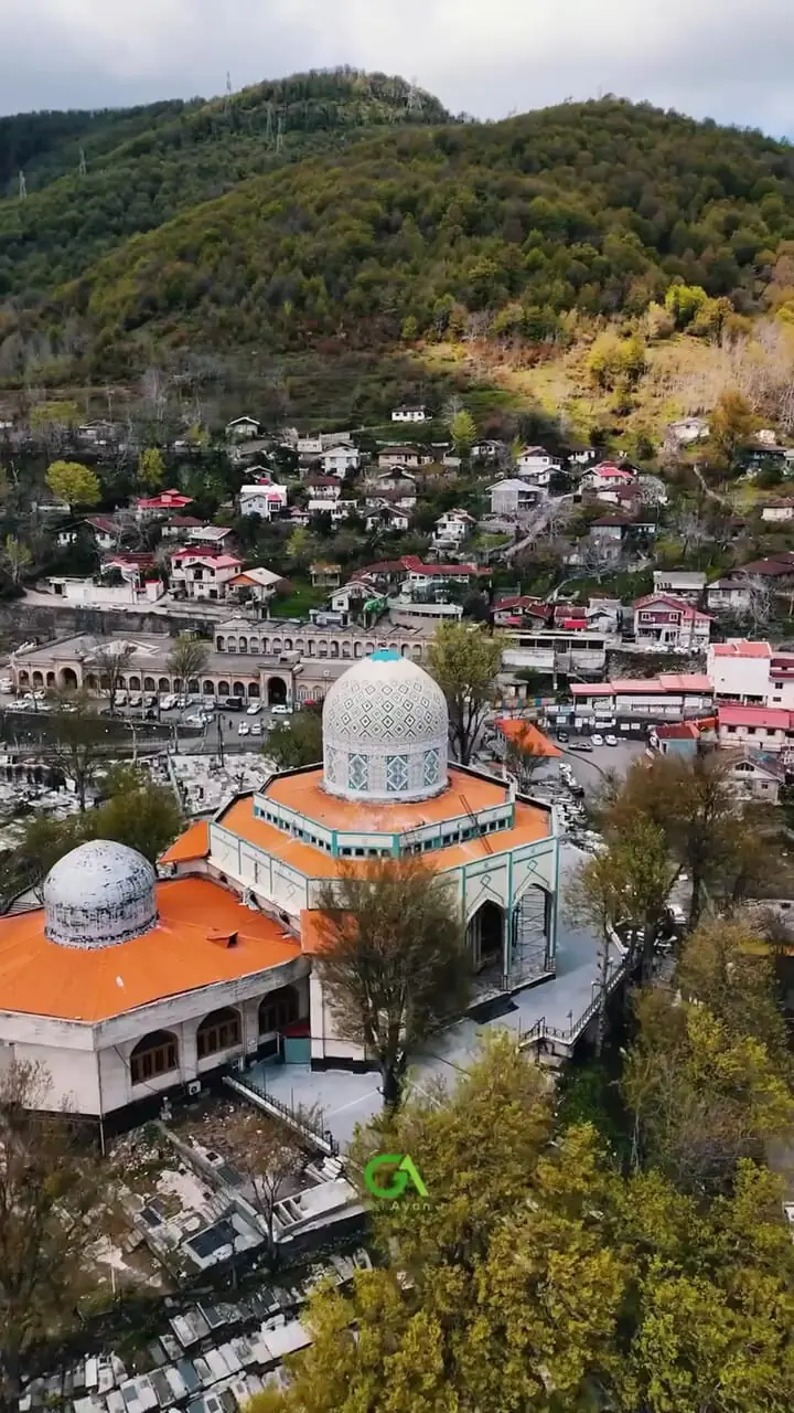 فیلم نمای هوایی امامزاده هاشم در گیلان