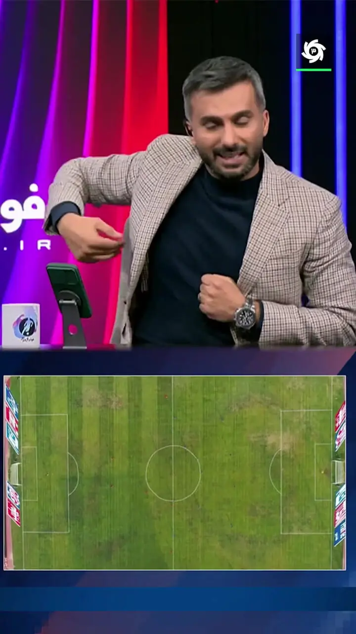 فیلم توضیحات رجاییان درباره دایره تخم مرغی میانه زمین دربی