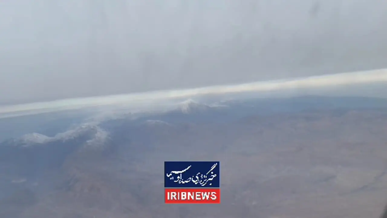 فیلم پوشش برف بر قله دماوند و کوه‌های اطراف