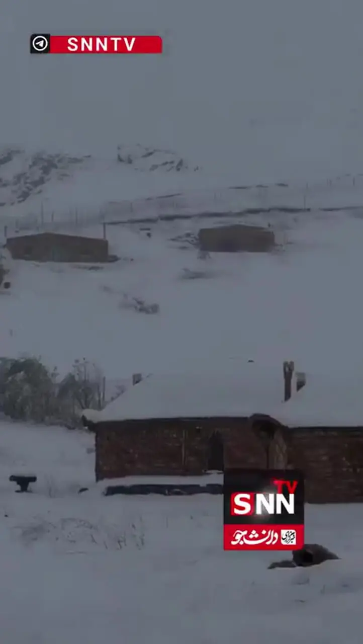 فیلم بارش زیبای برف در ارتفاعات اردبیل