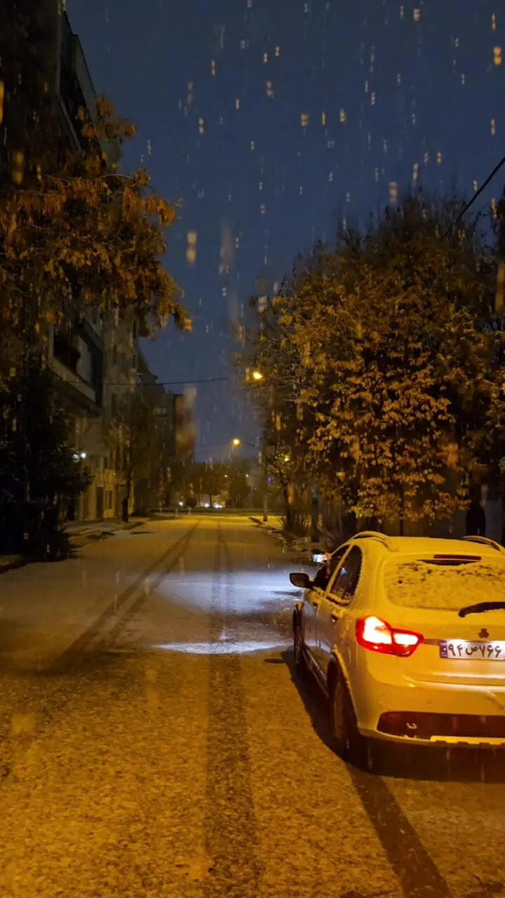 فیلم سفیدپوش شدن زنجان با برف شب گذشته