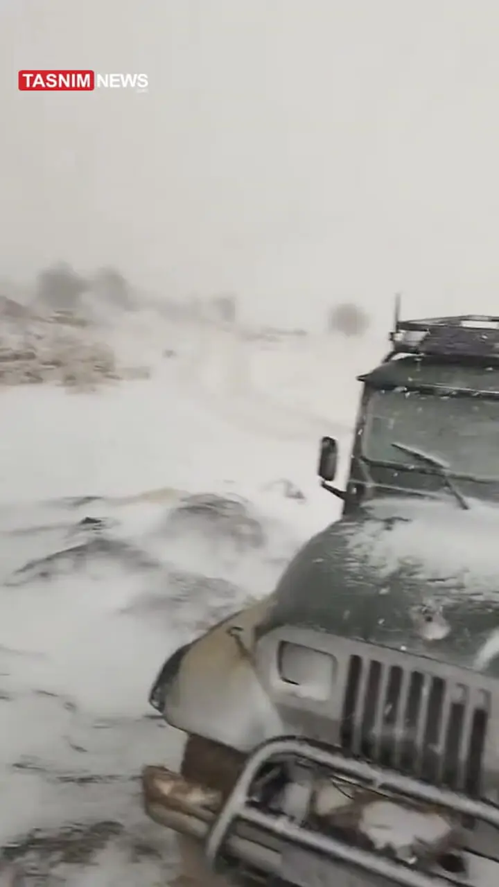 فیلم بارش برف در ارتفاعات کوه سیوان ایلام