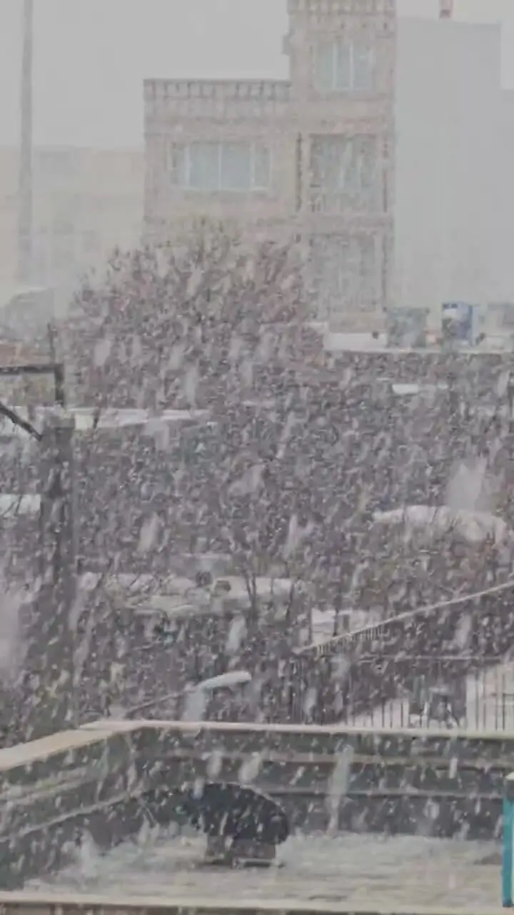 فیلم برف شدید در کرمانشاه