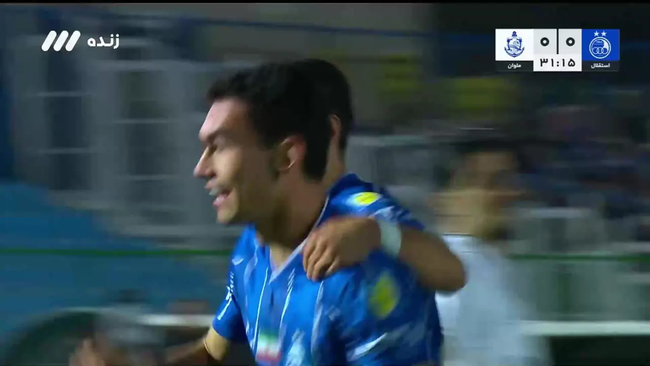  گل اول استقلال توسط آشورماتوف در دقیقه 32 / استقلال 1 - ملوان 0