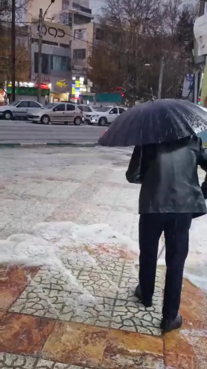 فیلم سفیدپوش شدن کرمانشاه پس از تگرگ