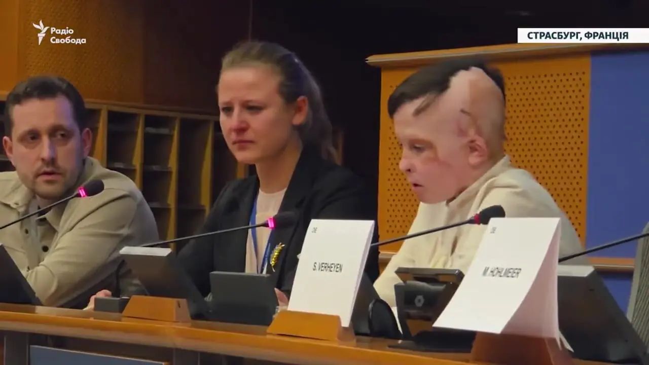 فیلم اشک‌های مترجم هنگام ترجمه سخنان کودک اوکراینی