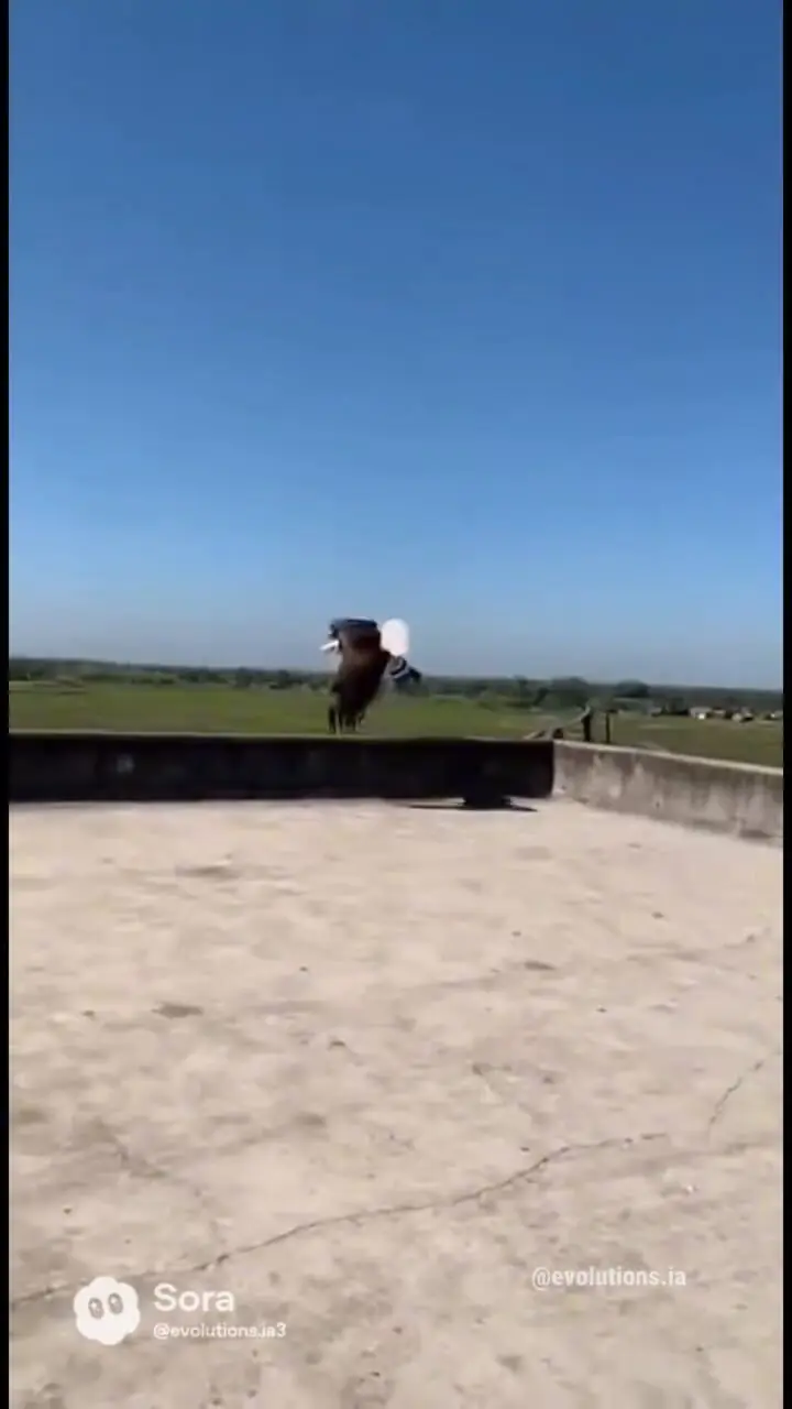 فیلم پرواز پسر بچه با عقاب ساخته‌شده با هوش مصنوعی