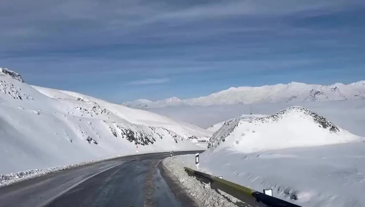 فیلم جاده جدید طالقان پس از بارش برف