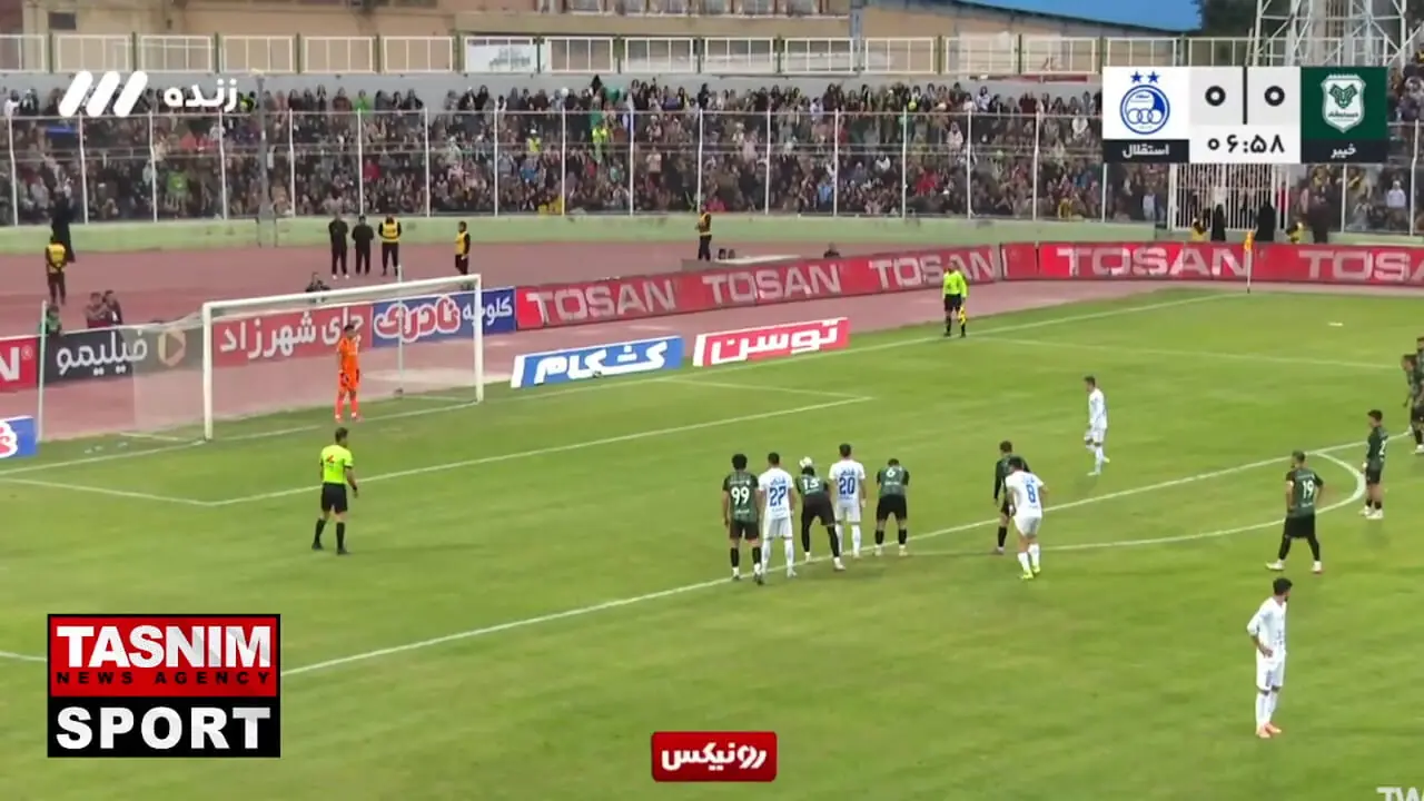 گل اول استقلال به خیبر توسط یاسر آسانی ( پنالتی 8)