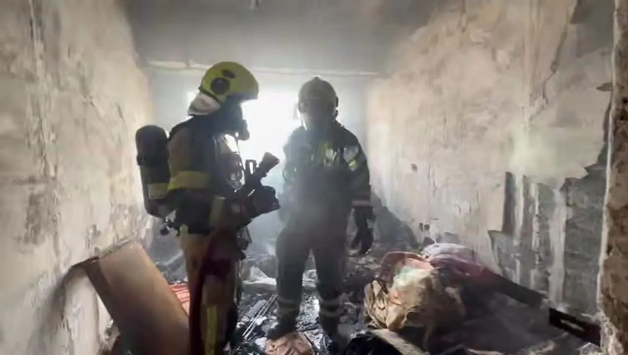 فیلم مهار آتش سوزی برج مسکونی دهکده المپیک