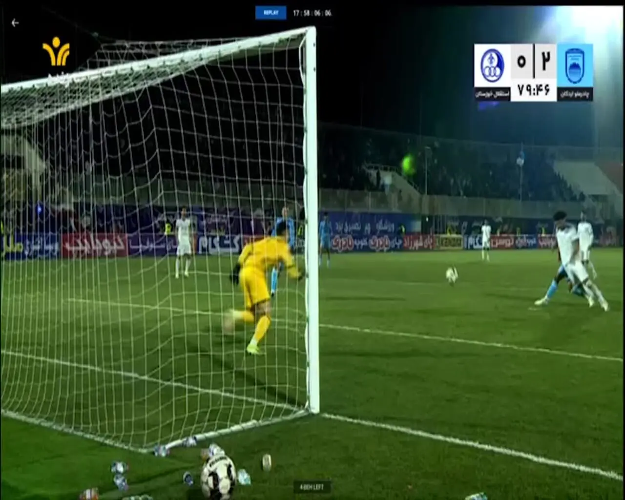  گل اول استقلال خوزستان توسط حمید بوحمدان در دقیقه 82 / چادرملو 2 - استقلال خوزستان 1