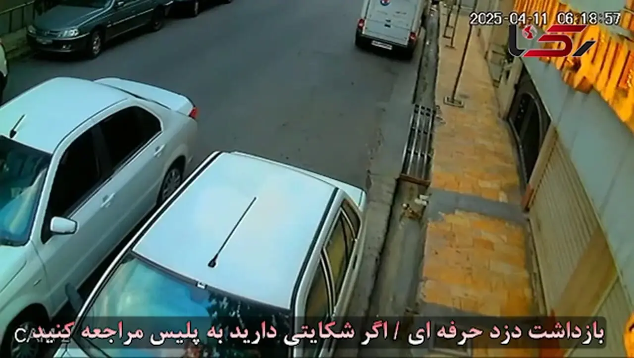 عکس چهره باز دزدی که با آرنجش شیشه خودروها را میشکست + فیلم لحظه سرقت