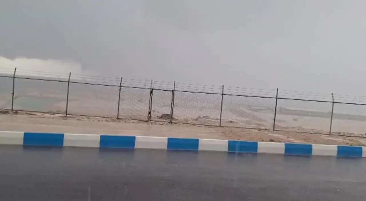 فیلم بارش شدید باران در سیراف