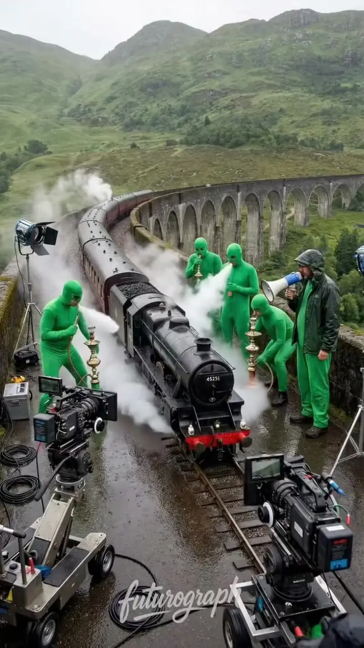 فیلم پشت صحنه فیلمبرداری صحنه‌های تخیلی هری پاتر