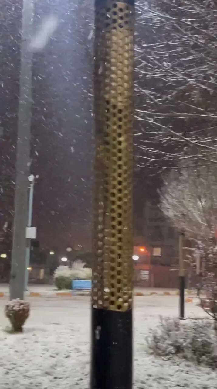 فیلم بارش برف در قیدار زنجان