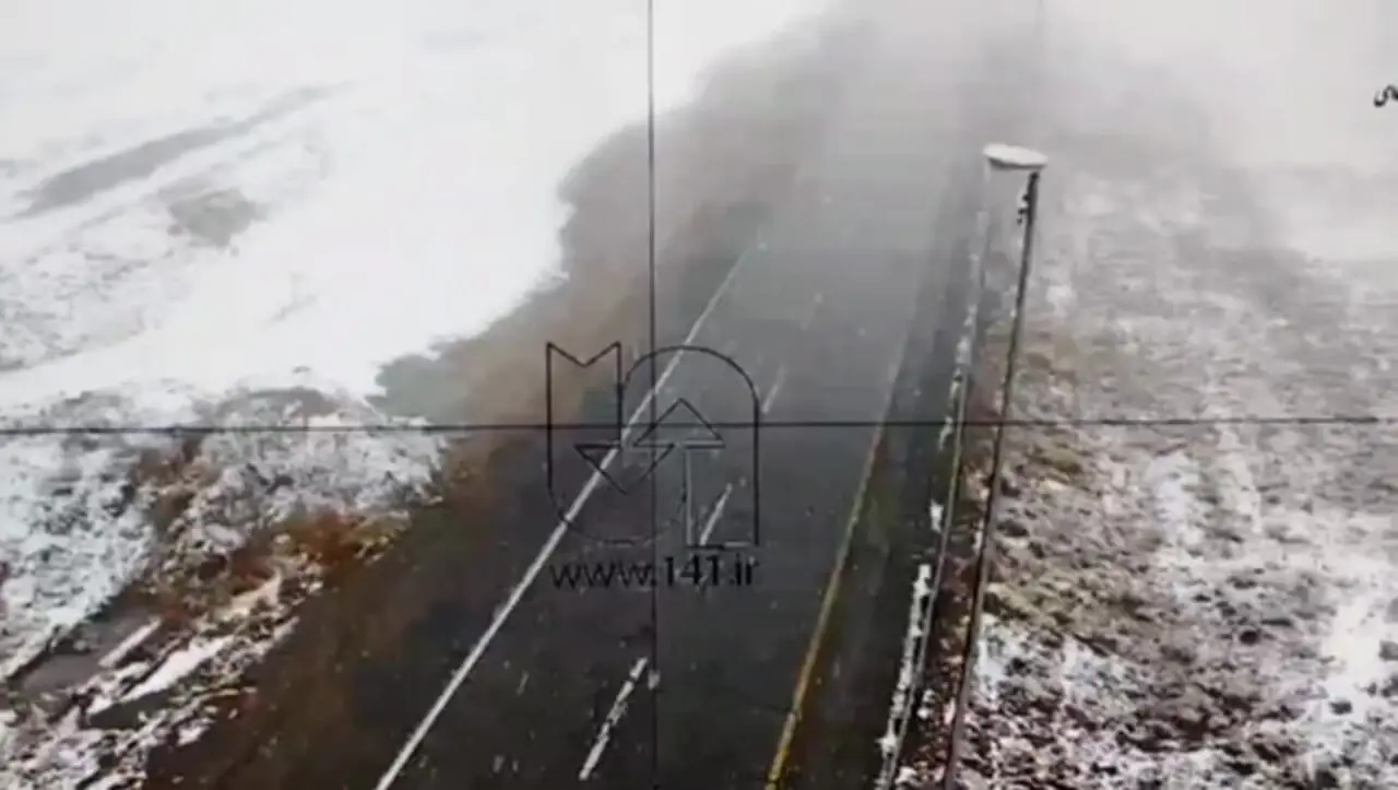 فیلم سپیدپوش شدن گردنه شریف آباد محور باغچه به نیشابور