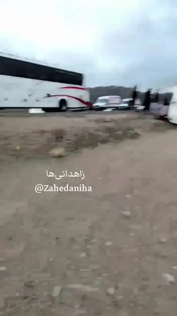 تصادف مرگبار 2 اتوبوس مسافر بری در جاده بم  _ زاهدان 14 کشته و زخمی بر جا گذاشت / فیلم