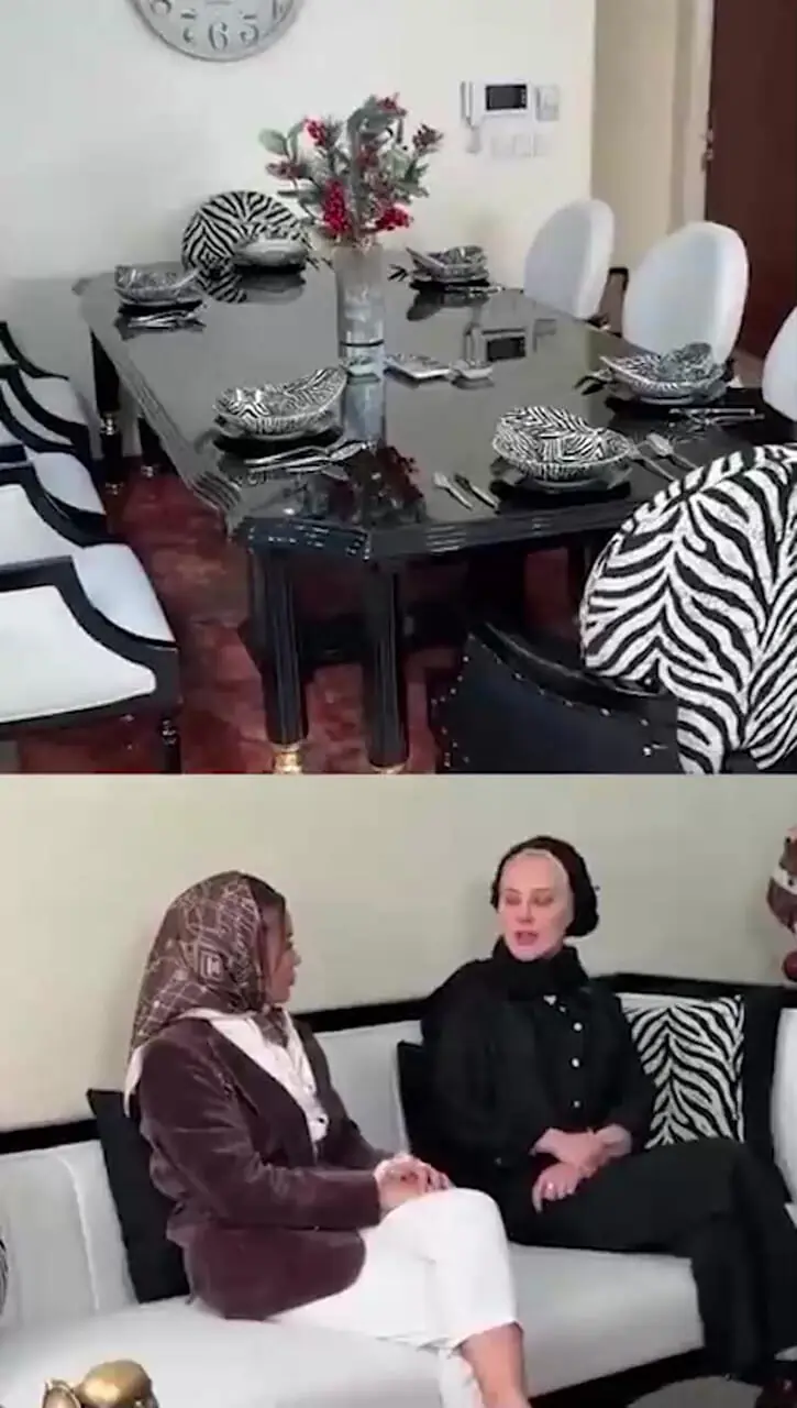 فیلم / نگاهی به چیدمان کانادایی خانه آرام جعفری تازه عروس سینما / از مبلمان گور خری تا درخت کریسمس مجلل،از  صندلی ریلکسی، لوستر اعیانی، سرویس چینی جهیزیه با طرح حیوانات و...