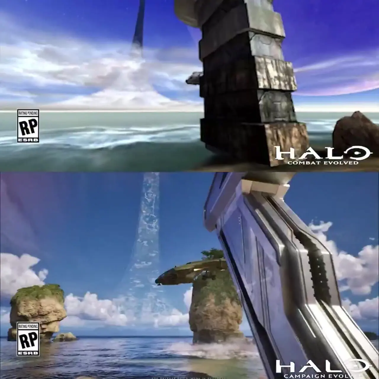 تفاوت گرافیکی نسخه سال ٢٠٠١ بازی Halo: Combat Evolved با نسخه بازسازی‌شده سال ٢٠٢۶ + فیلم