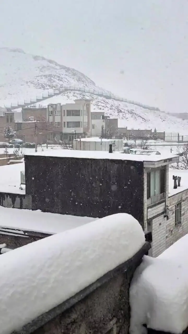 یلم بارش برف فرخشهر چهارمحال و بختیاری