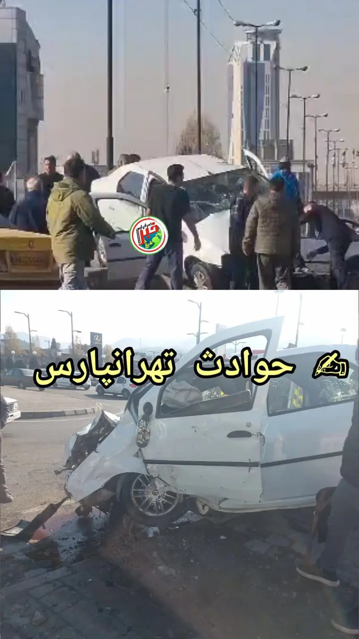 فیلم لحظه مچاله شدن خودرو ال 90 و پژو 206 در شاخ به شاخ وحشتناک 