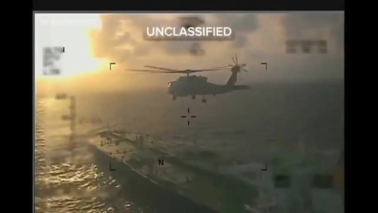 فیلم عملیات نیروهای آمریکایی روی نفتکش ونزوئلایی