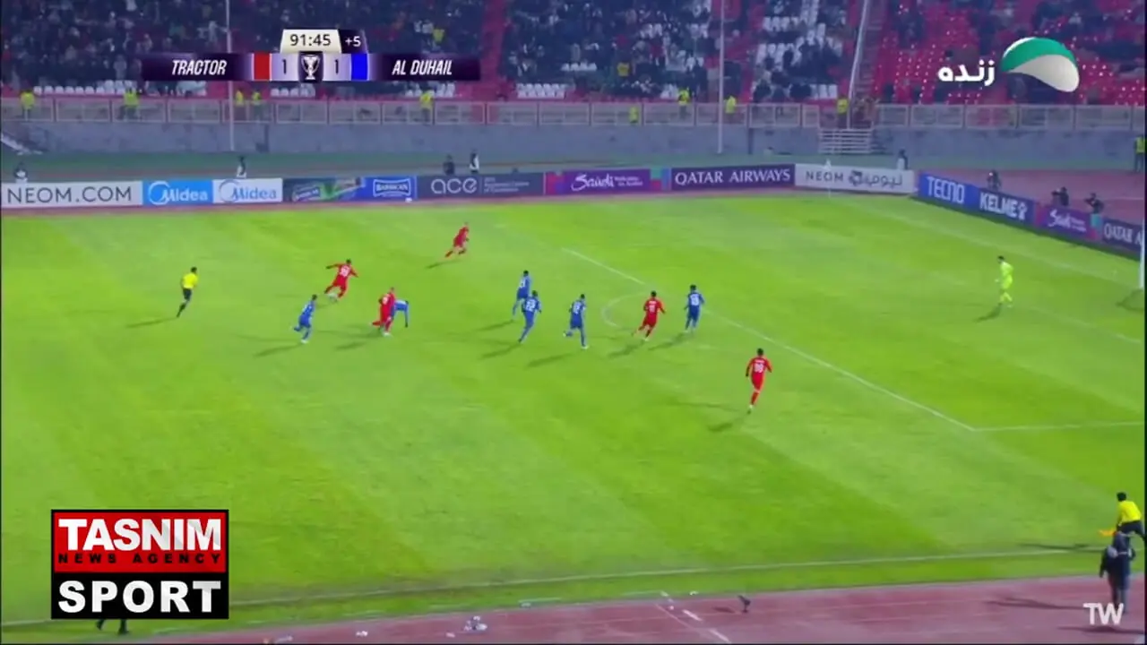 گل دوم تراکتور به الدحیل توسط امیرحسین حسین‌زاده / تراکتور 2 - 1الدحیل