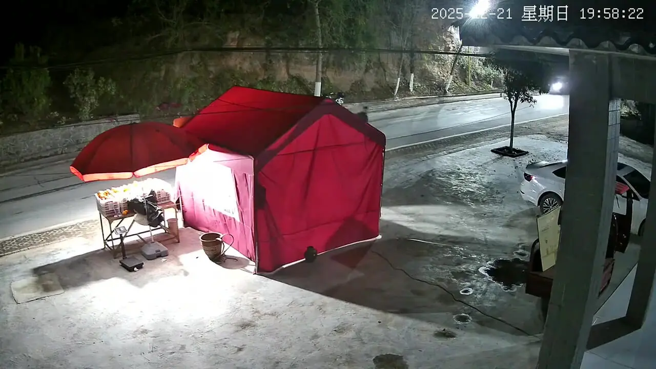 فیلم برخورد وحشتناک خودرو با دکه غذای خیابانی