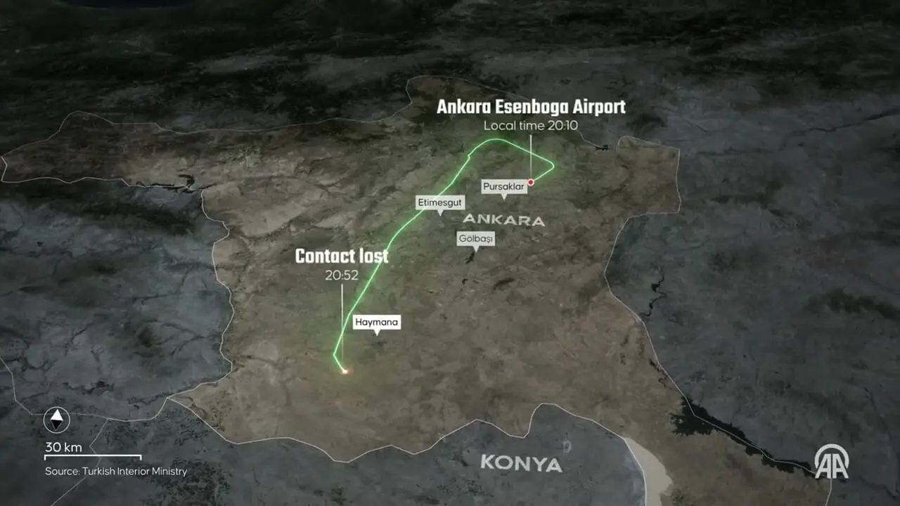 فیلم محل سقوط هواپیمای فرمانده ارتش لیبی مشخص شد