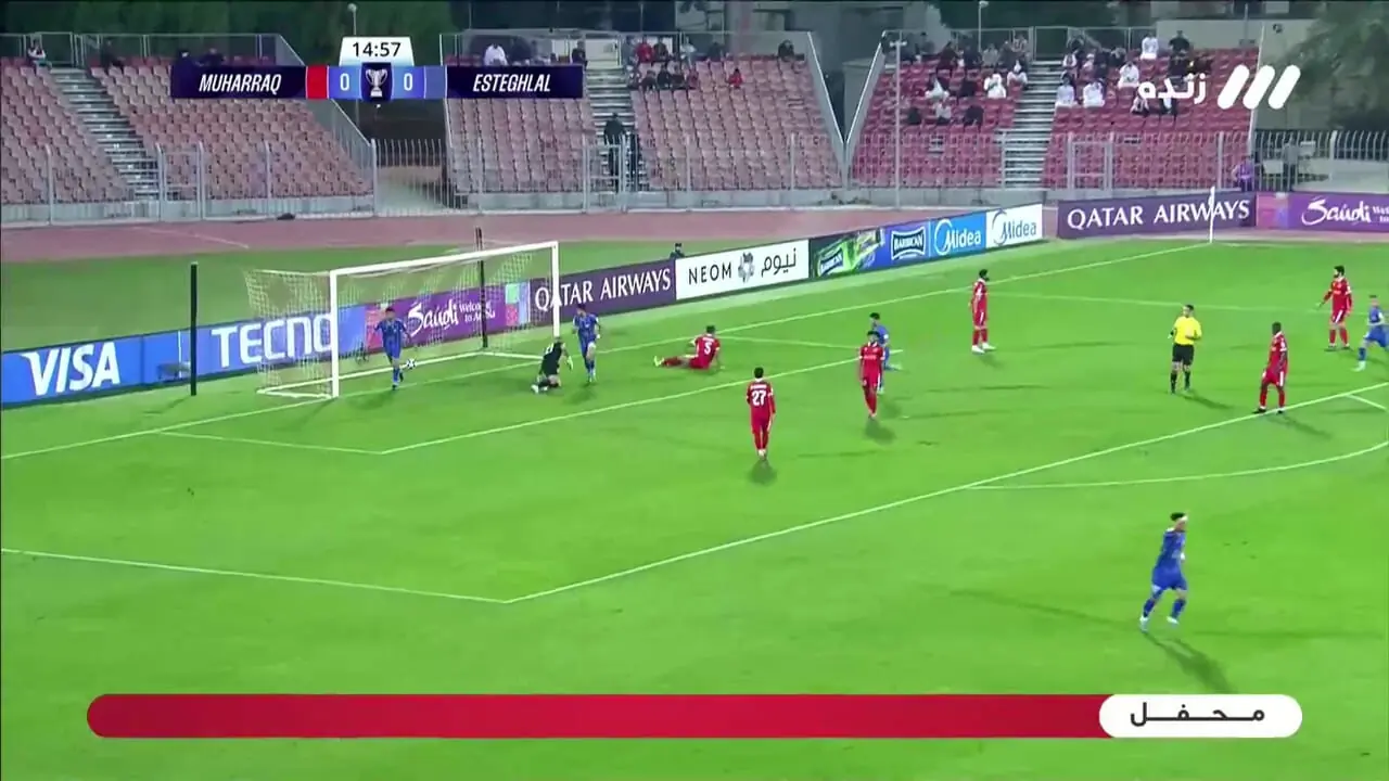 گل اول استقلال توسط قلی‌زاده در دقیقه 15 / المحرق 0 - استقلال 1
