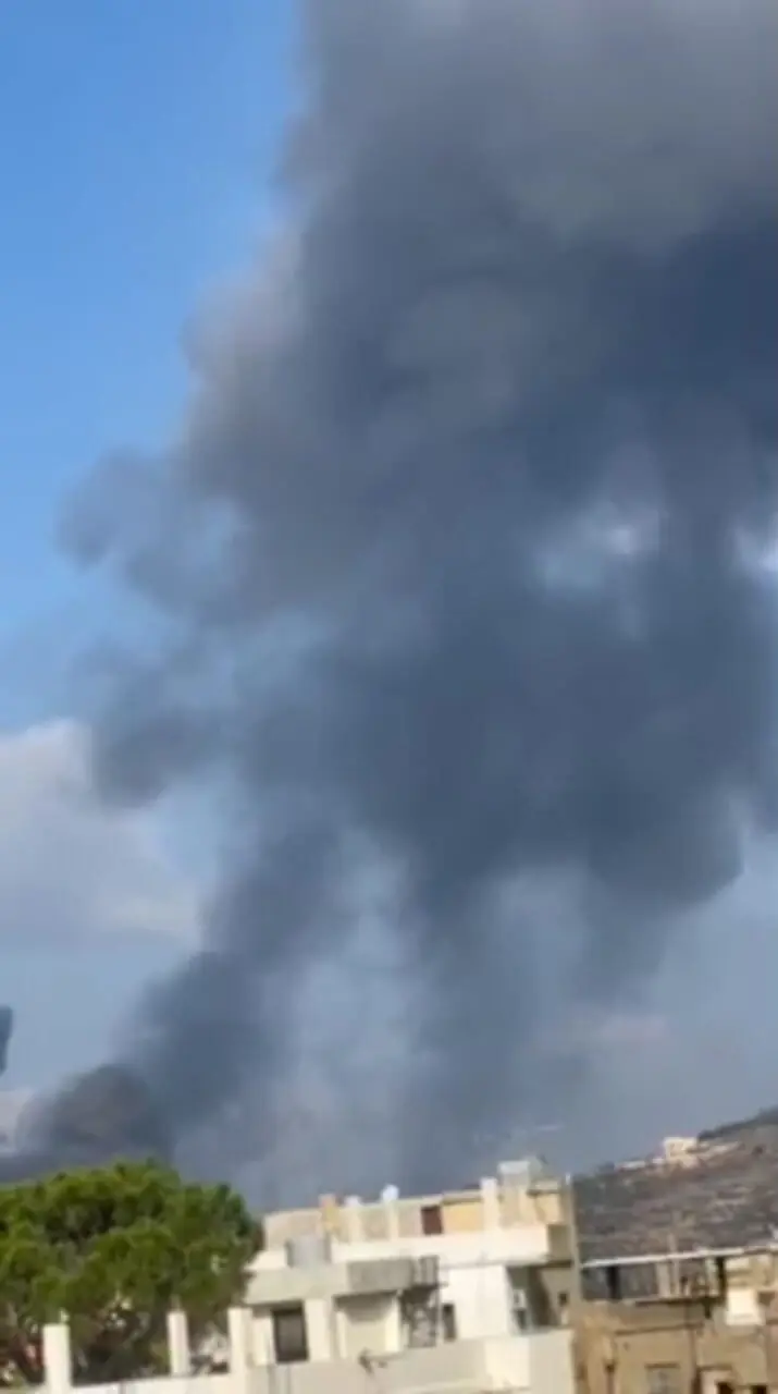 فیلم حمله هوایی اسرائیل به اطراف شهر الهرمل