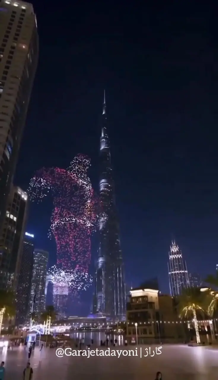 فیلم فضاسازی ویژه کریسمس در خیابان‌های دبی