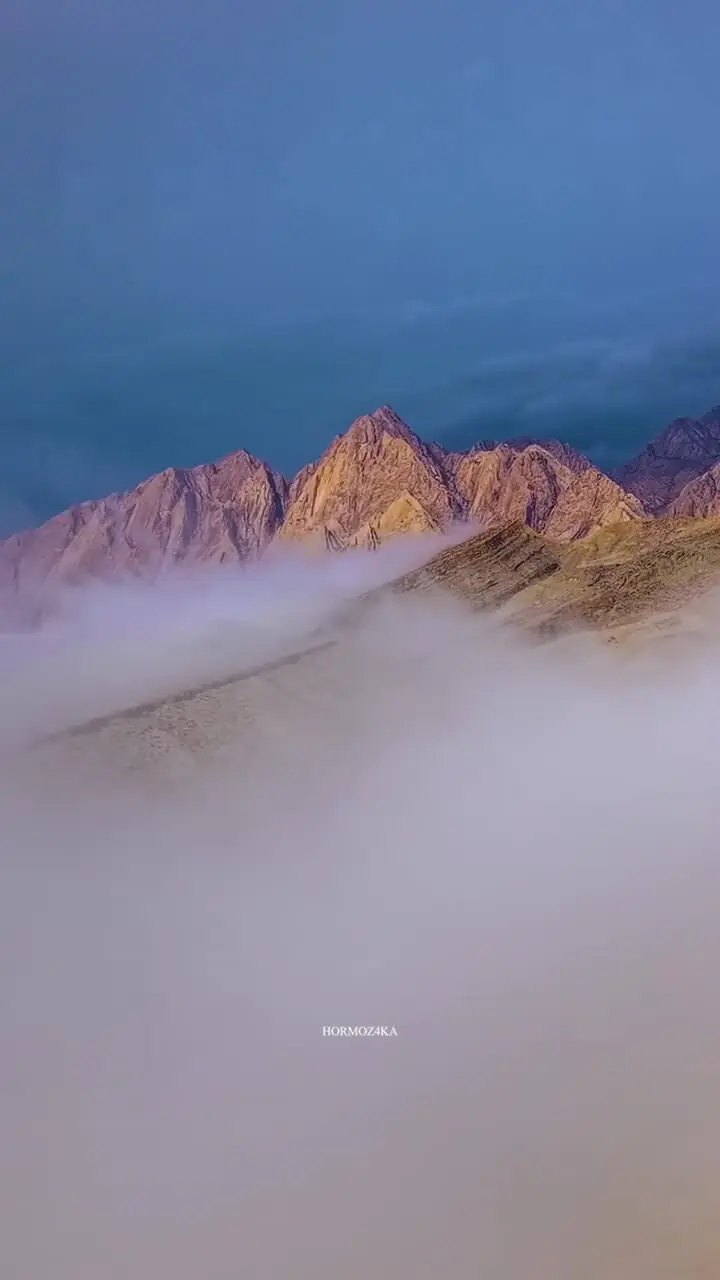 فیلم چشم‌انداز هوایی کوه شب در جنوب ایران