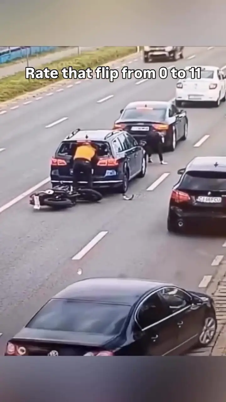 تصادف شدید موتور سوار با خودرو سواری در بزرگزاه + فیلم