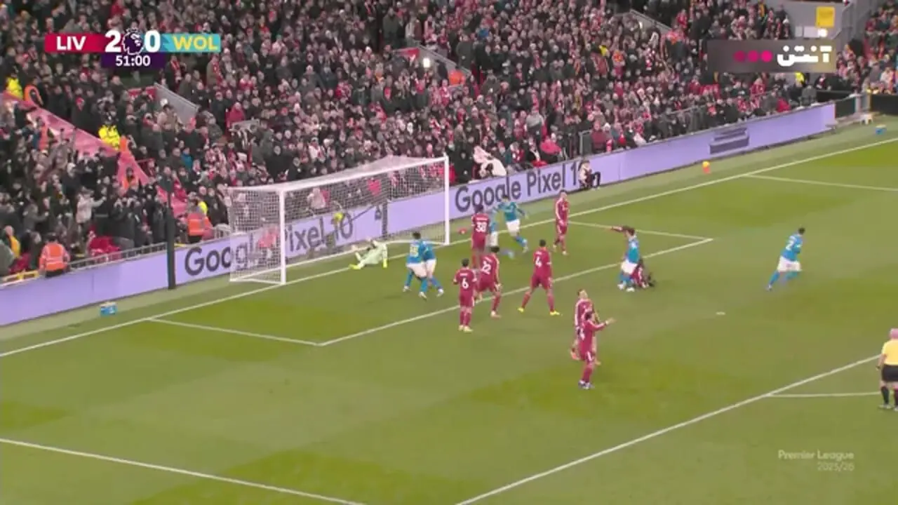خلاصه بازی لیورپول 2 - ولورهمپتون 1