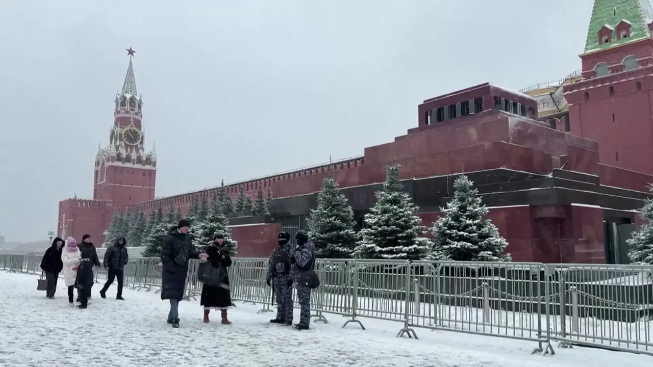 فیلم بارش شدید برف در مسکو