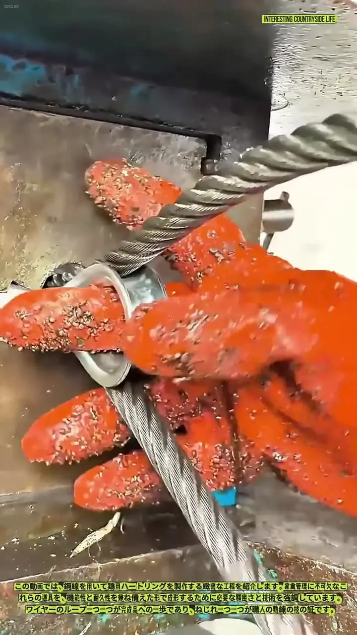 فیلم ساخت حلقه قلب مرغ از سیم فولادی