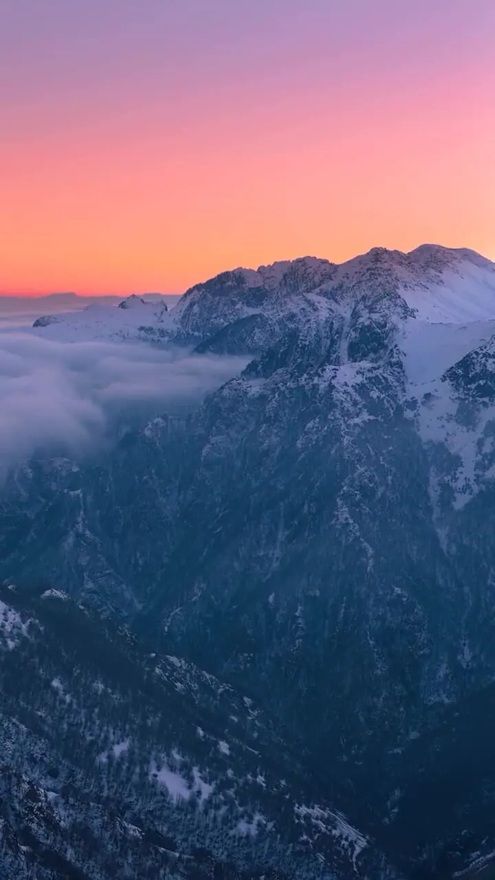 فیلم چشم انداز زمستانی کوه های اردبیل