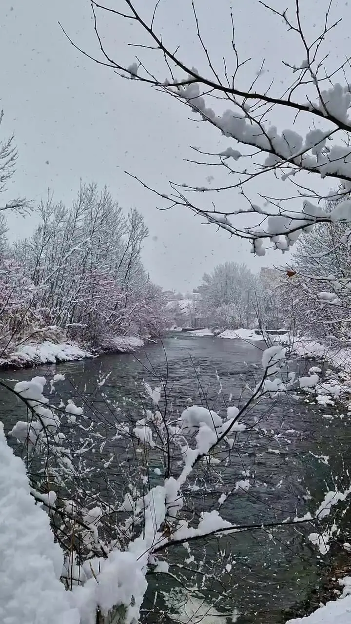 فیلم مناظر زمستانی روستای چم یوسفعلی