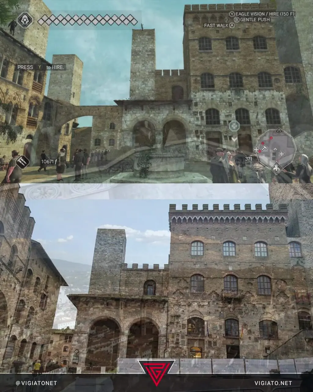 مقایسه شهر فلورانس در واقعیت و بازی اساسین اسکرید 2  + فیلم