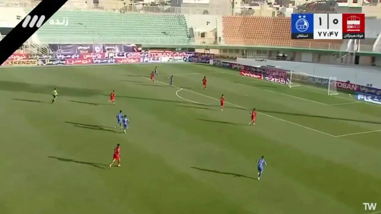 گل دوم استقلال به فولاد هرمزگان در دقیقه 78 توسط قلی زاده / استقلال 2-0 فولاد هرمزگان