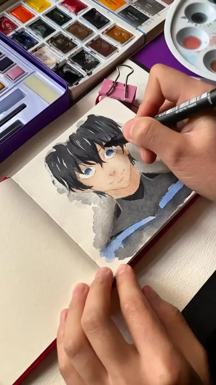 رنگ آمیزی نقاشی انیمه ای + فیلم
